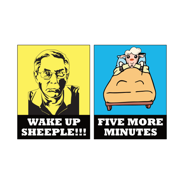 Ironic Wake Up Sheeple Design by Watersolution