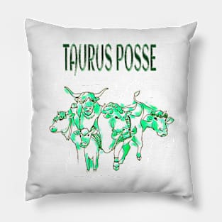 Taurus Posse Emerald Herd - Back Pillow