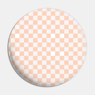 Peach Checkerboard pattern Pin