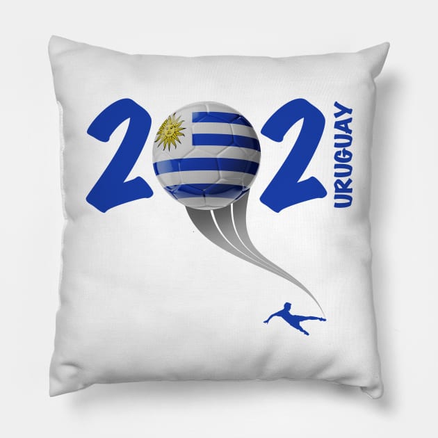 Uruguay Copa America Soccer 2021 Pillow by DesignOfNations