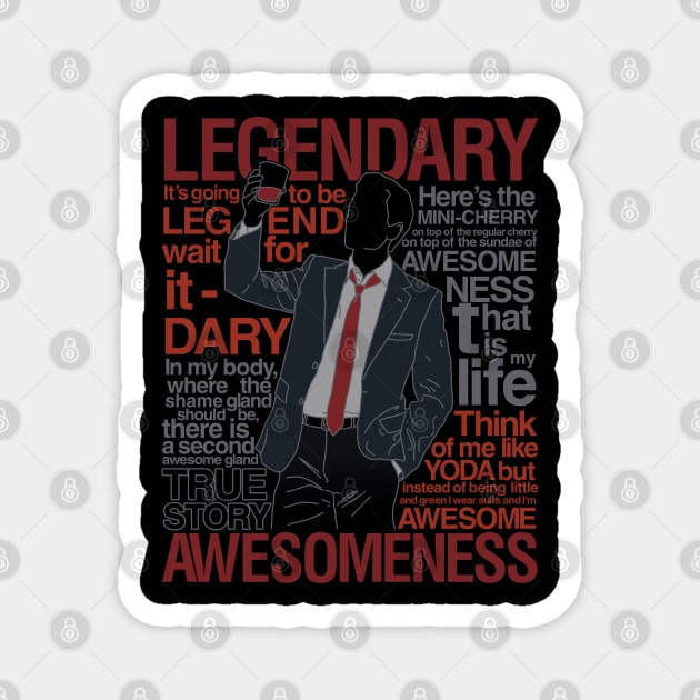 Legendary T-Shirt of Awesomeness Magnet by Azafran