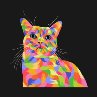 Cat Pop Art Illustration T-Shirt