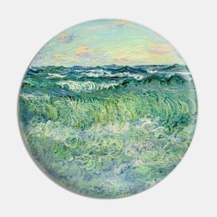 Marine, Pourville by Claude Monet Pin