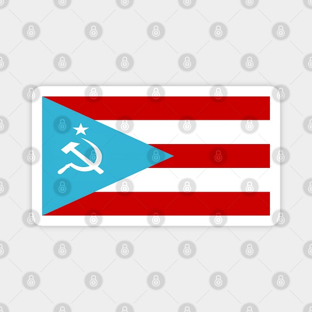 Democratic Peoples Republic of Independent Puerto Rico Flag 2ND Variation Magnet by RevolutionToday