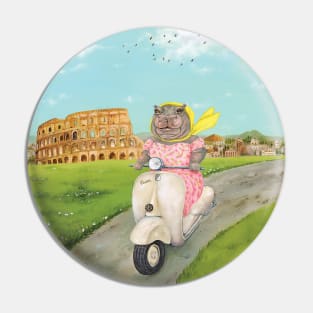 Delores in Rome Pin