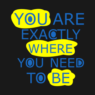 You are exactly where you need to be T-Shirt