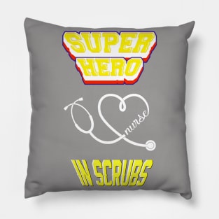 Super Hero Nurse In Scrubs Pillow