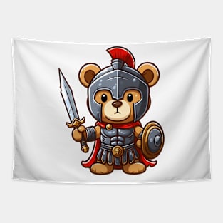 Cute Roman Centurion Bear Kawaii Tapestry