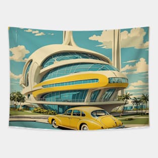 Museu do Amanhã Brazil Vintage Tourism Travel Poster Art Tapestry