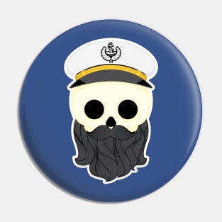 Bearded Sailor Skull Pin