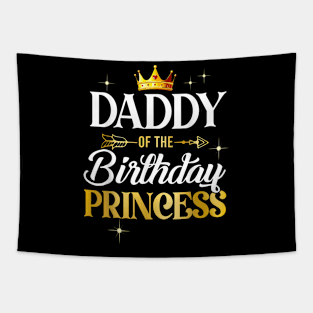 Daddy Of The Birthday Princess Girl Party Matching Family Tapestry