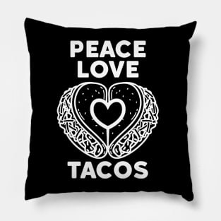 Peace Love Tacos Tuesday Mexican Food Cinco De Mayo Fiesta Pillow