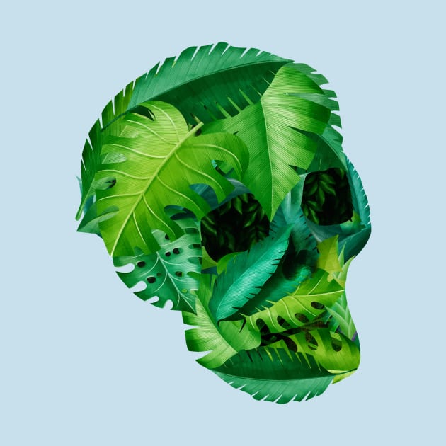 Plant Phrenology Skull - forgotten foliage by HtCRU