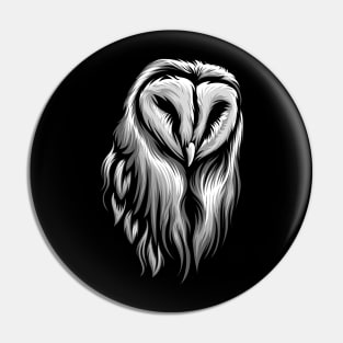 Owl White Head Pin