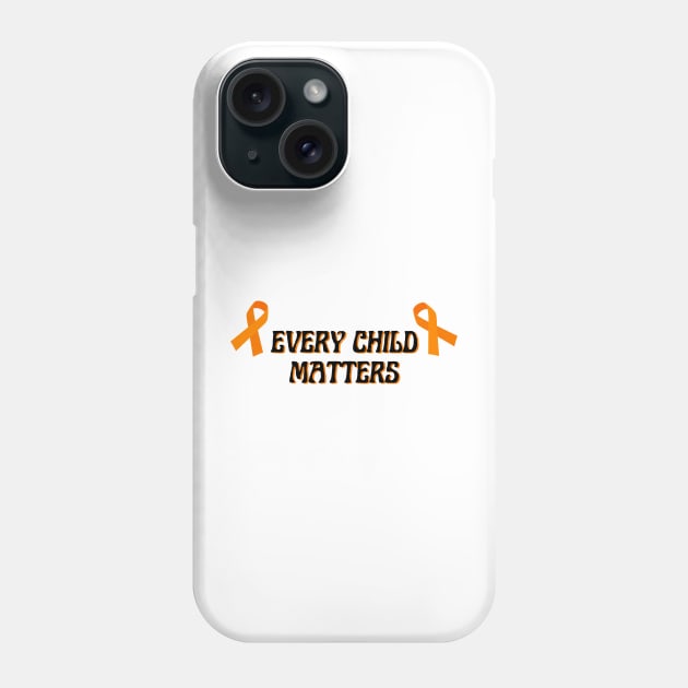 Every Child Matters Orange Day Awareness Indigenous For Kindness and Equality Phone Case by Mochabonk