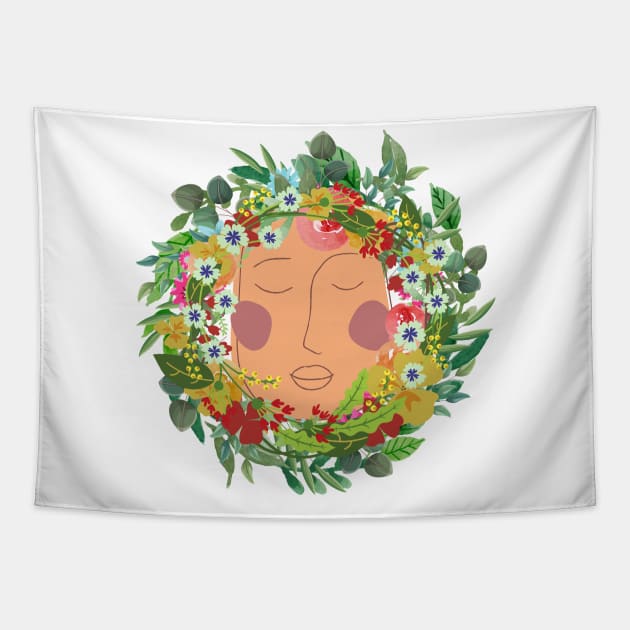 Midsommar Queen Tapestry by nathalieaynie