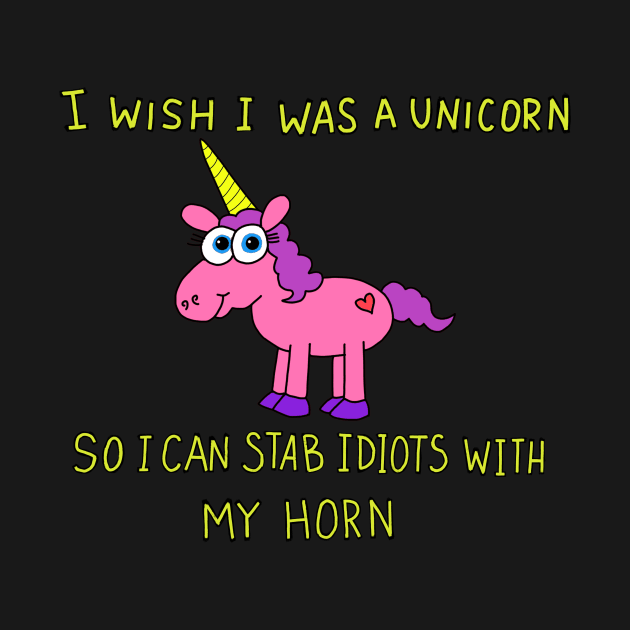 Unicorn stab idiots with my horn by wolfmanjaq