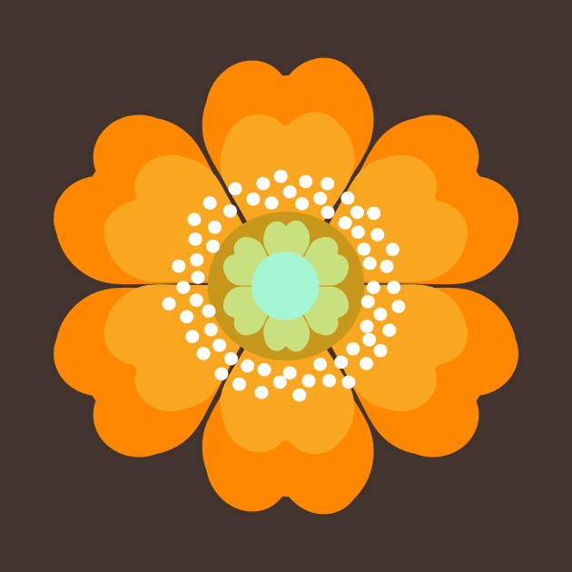 Retro 70s Flower by SeventyEightDesigns