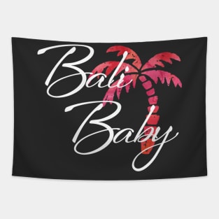 Bali Baby | Golden Palm Tree Design Tapestry