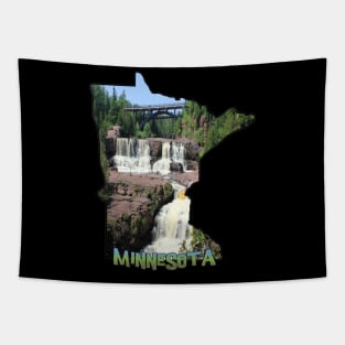 Minnesota State Outline (Gooseberry Falls State Park) Tapestry