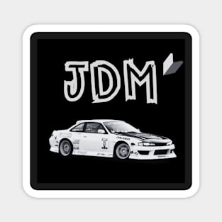 Nissan Silvia S14 Black and White JDM Design Magnet