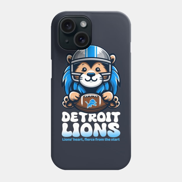 Detroit lions Phone Case by AOAOCreation