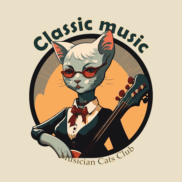 Classic Music Musician Cat by MusicianCatsClub