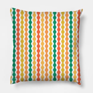 Green, Orange, Red | Formas coloridas lineales | Linear colorful shapes | 線形のカラフルな形 | Formes colorées linéaires | Lineare bunte Formen | Forme colorate lineari Pillow