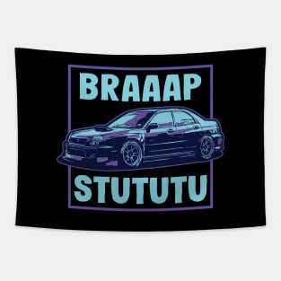 Subie Bugeye Turbo JDM Sport Car Tapestry