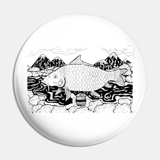 Carp Blimp Pin