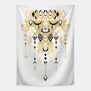 Modern Deco in Black and Cream Tapestry