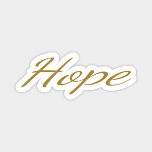 Hope Gold Typography Art Minimal Design Magnet