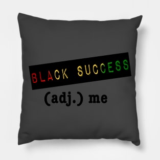 Black Success Pillow