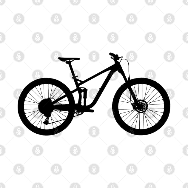 Marin Rift Zone Trail Mountain Bike Silhouette by gktb