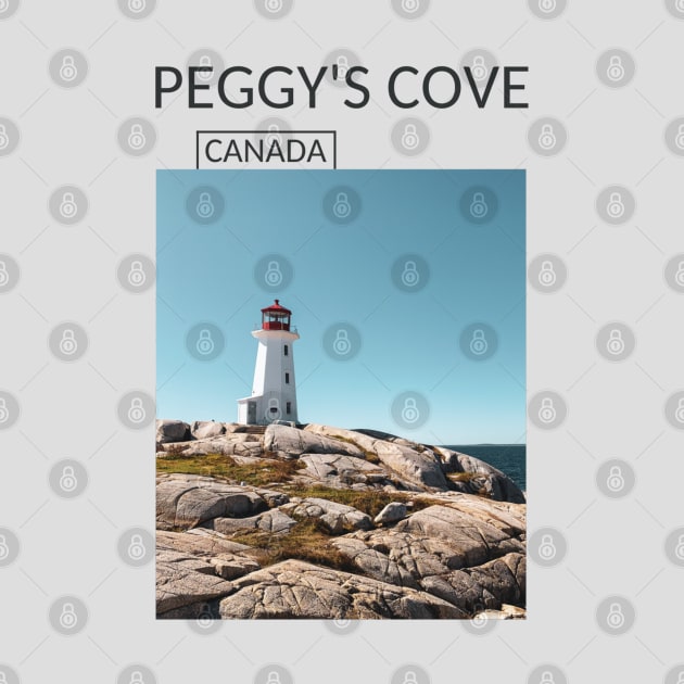 Peggy's Cove Lighthouse Nova Scotia Canada Souvenir Gift for Canadian T-shirt Apparel Mug Notebook Tote Pillow Sticker Magnet by Mr. Travel Joy