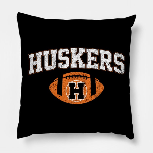 Haddonfield Huskers Football Pillow by huckblade