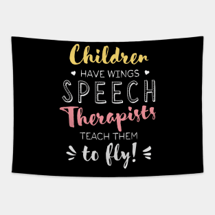 Speech Therapist Gifts - Beautiful Wings Quote Tapestry