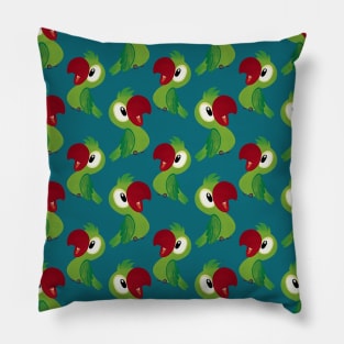 Bird Pattern, Parrot Pattern, Seamless Pattern Pillow