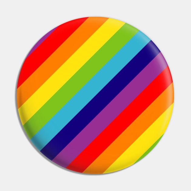 Rainbow Stripe Love Pin by KindlyHarlot