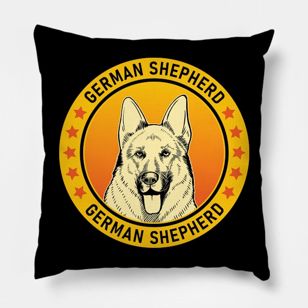 German Shepherd Dog Portrait Pillow by millersye