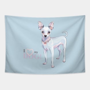 cute dog Chihuahua breed smiling Tapestry