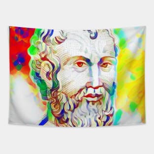 Zeno of Citium Colourful Portrait | Zeno of Citium Artwork 10 Tapestry