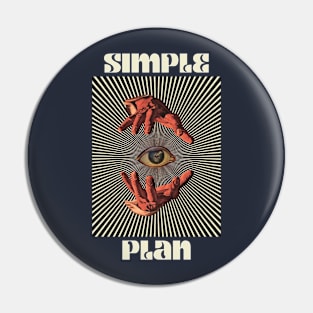 Hand Eyes Simple Plan Pin