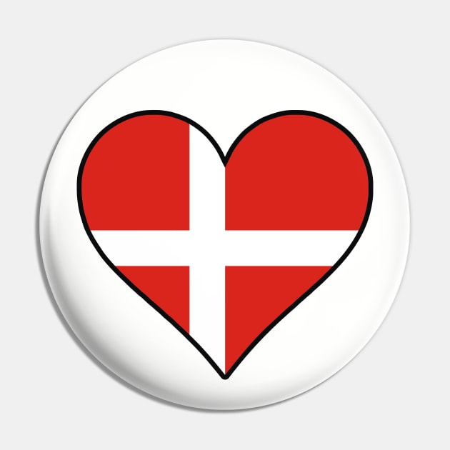 I Love Denmark Pin by dustbrain