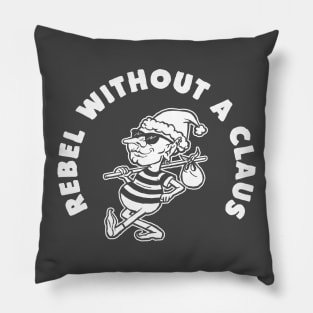 Rebel Without a Claus - Dark Bases Pillow