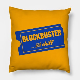 Blockbuster ... and chill (orange background for stickers) Pillow