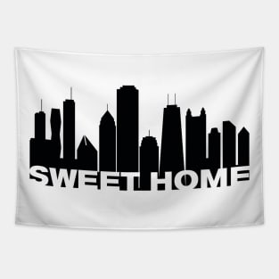 Sweet Home Chicago Skyline Tapestry