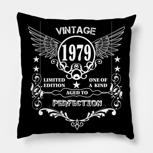 Vintage 1979 Aged To Perfection Pillow by Diannas