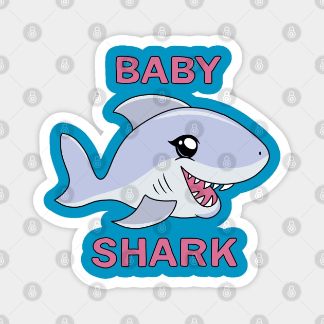 Kawaii Baby Shark Magnet by valentinahramov