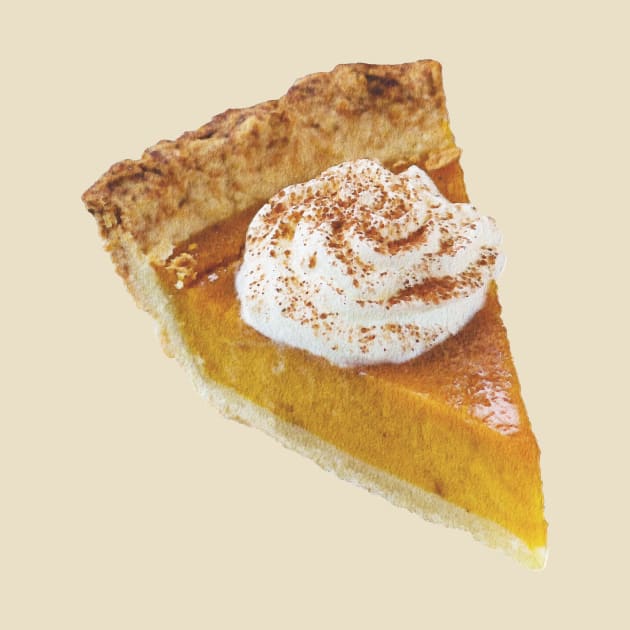 Pumpkin Pie with Whipped Cream and Nutmeg by Pufahl